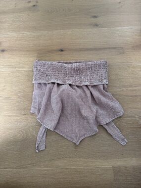 Strapless crop top - Dusty Rose